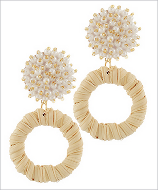 Monkee's Jewelry And Acc Pearl Cluster Ring Dangle Earrings / 2 Color Options