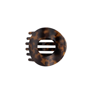 Teleties Tortoise | Medium | Flat Circle Hair Clip - Tortoise