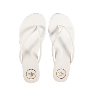 Solei Sea Vivie Stitch Strap Sandal / White