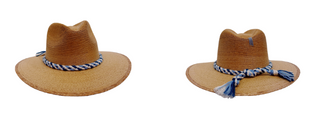 Tipsey Threads Natural Palm Hat With Mykonos Braid