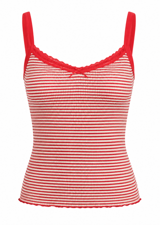 Bailey Rose Striped Button Trim Cami Top in Sunrise