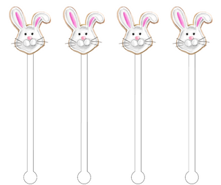 EASTER BUNNY SUGAR COOKIE ACRYLIC STIR STICKS