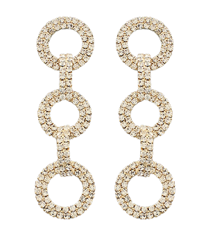 Crystal Pave Linked Earrings