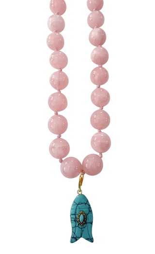 Gemelli Kiawah Beaded Fish Charm Necklace
