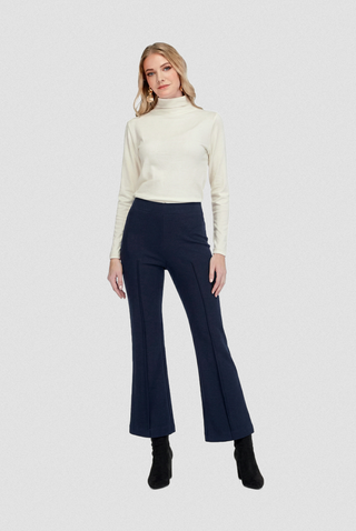 Jade Navy Ponte Knit Pant
