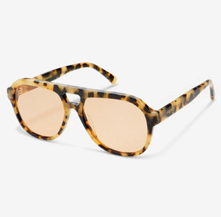 Freyrs Rio Acetate Mens Womens Aviator Sunglasses - Milky Tortoise
