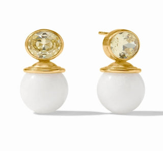 Julie Vos Portofino Earring - White Jade
