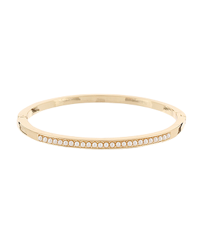 Pave Pearl Bangle Bracelet| Multiple Colors