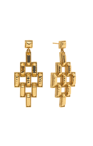 Capucine De Wulf Pathway Post Drop Earrings Gold
