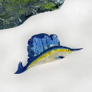 Thedivasoap Swordfish Hair Clip,Marine Animal Claw Clip - Swordfish