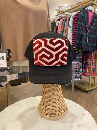 Orijinal Trucker Hats Black with Red Patch