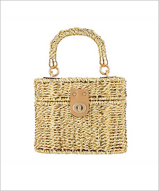 Monkee's Jewelry And ACC Metalic Straw Bag