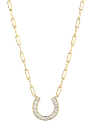 Ella Stein Lucky Horse Shoe Pendant Necklace