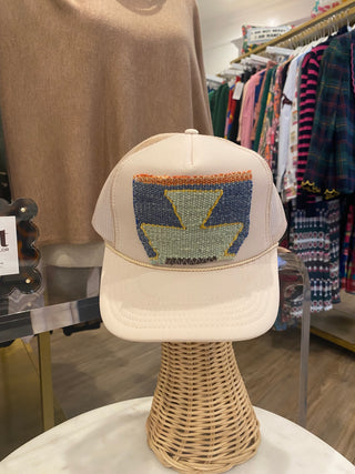 Orijinal Trucker Hat Sand with Blue Patch