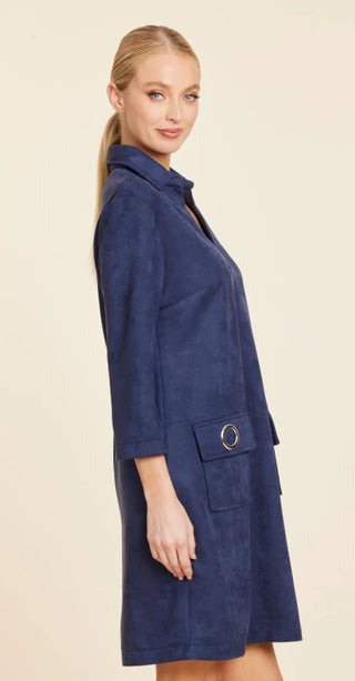Dolce Cabo Faux Suede Dress With Grommets