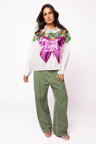 Queen Of Sparkles White Multi Metallic Wreath