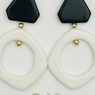 242 South Clip-On - Single Open Dangle (Black/White) Accessories;Accessories/Jewelry Whitney's Picks TWO FORTY-TWO SOUTH