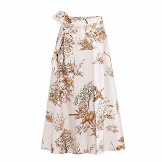 House of MBR Maple Field & Feather Brady Wrap Maxi Skirt