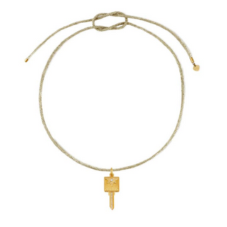 Hart Gold Lurex Cord With Compass Key Charm