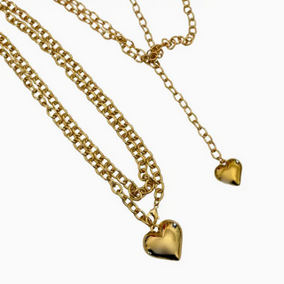 Hoopla Amoura- the Heart Pendant or Belt- All Metal Necklace Small