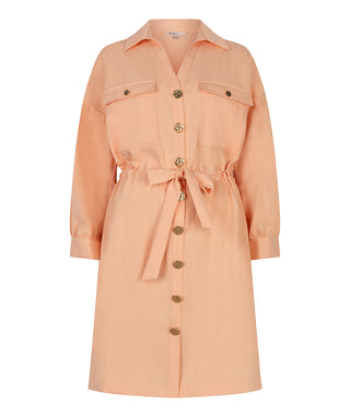 Esqualo Fine Crinkle Dress in Bellini