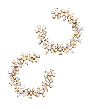 Crystal Small Flowers Earrings