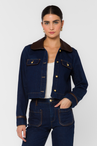 Velvet Heart Pepa Cropped Denim Jacket
