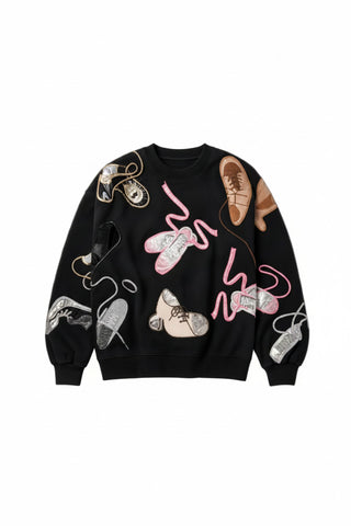 Queen Of Sparkles Black Dance Shoes Sweatshirt