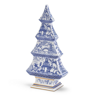 Two's Company Blue & White Christmas Tree