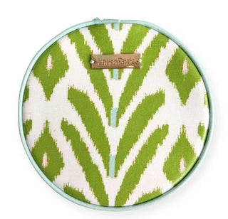 Laura Parks Petite Frond Green Round Jewelry Case