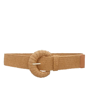 MC Wrapped Half Moon Straw Belt Multiple Colors