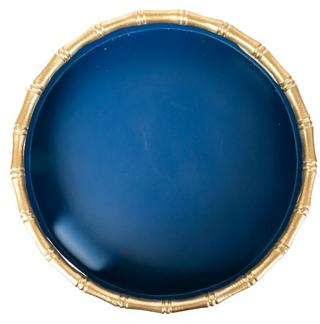 COLOR BLOCK ROUND CHANG MAI CHARGETTES (4PK) / BLUE AND WHITE
