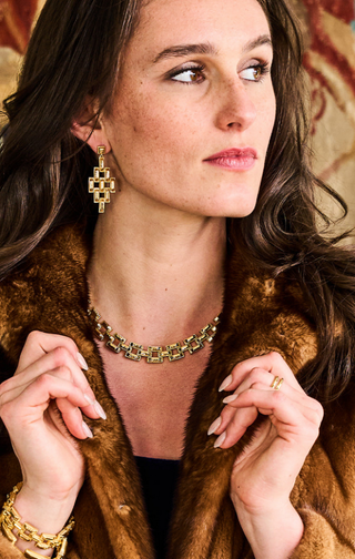 Capucine De Wulf Pathway Post Drop Earrings Gold