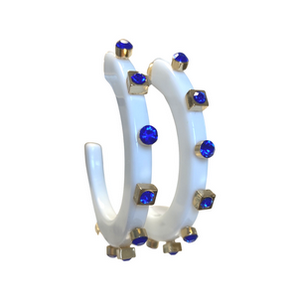 CITY GIRL JEWEL HOOP LARGE- MULTIPLE COLORS