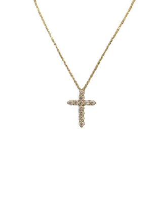 Small Pave Cross Pendants / Multi
