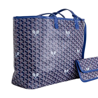 Monkee Collection Tennis Tote - "the Whimsy" Navy