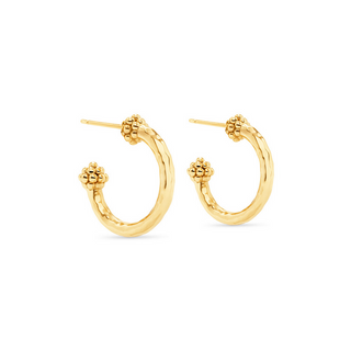 Capucine De Wulf Berry Small Hoop Earrings In Hammered Gold