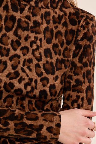 Molly Bracken Us Ladies Leopard Knitted Undersweater