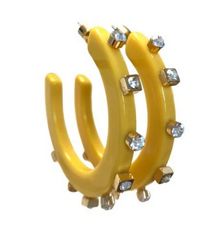 CITY GIRL JEWEL HOOP LARGE- MULTIPLE COLORS