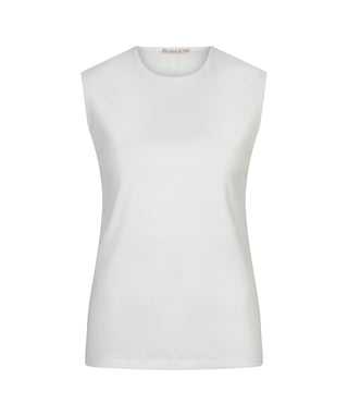 Esqualo Sleeveless Top, Blk, White, Cacao