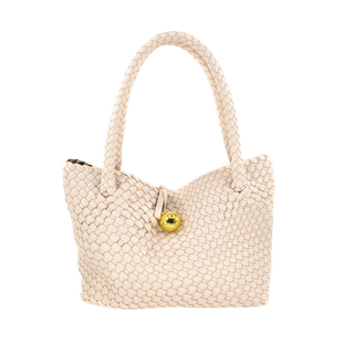 BC Bags Woven Tote Gold Detail Bag