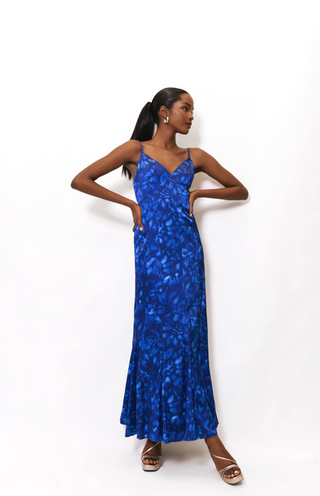 Hutch Arizona Dress / Cobalt Shibori Floral
