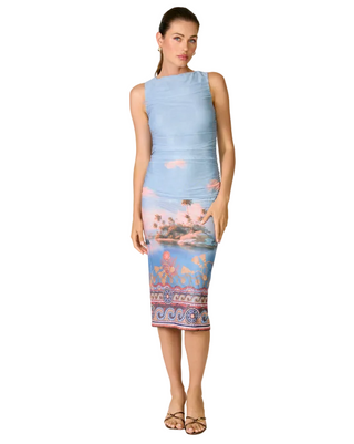 Line and Dot Pernille Mesh Midi Dress