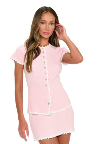 Mumu Heidi Cardigan in Taffy Pink