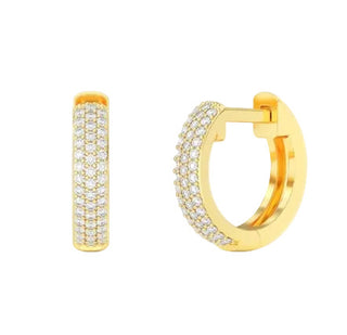 Ella Stein Gold Three Ways To Shine Huggie Earrings