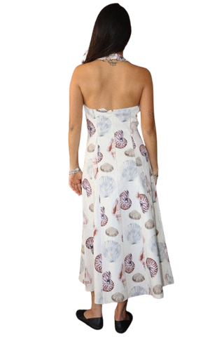 Bailey Rose Sea Shell Print Halter Midi Dress