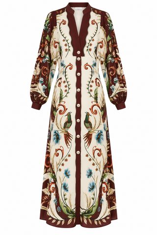 Farm Rio Millena Winter White Maxi Dress