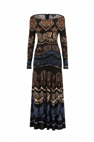 Nicole Black Long Sleeve Strapless Maxi Dress