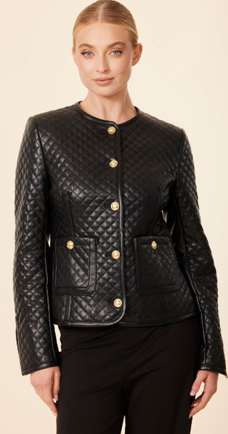 Dolce Cabo Vegan Leather Quilted Jacket