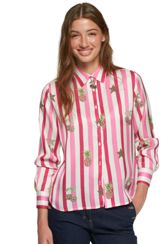 Vilagallo Striped and Leopard Shirt